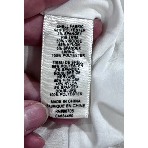 Rebecca Taylor Short Sleeve Stretch Textured Scoop Neck White Lined Dress Sz 10 - Picture 14 of 15
